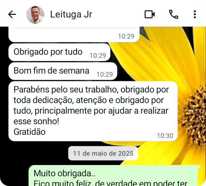 Depoimento de cliente atendida